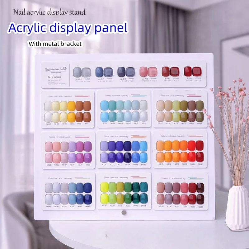 Japanese Style Acrylic Swatches, Nail Art Display Boards, Nail Polish Glue Color Display Books