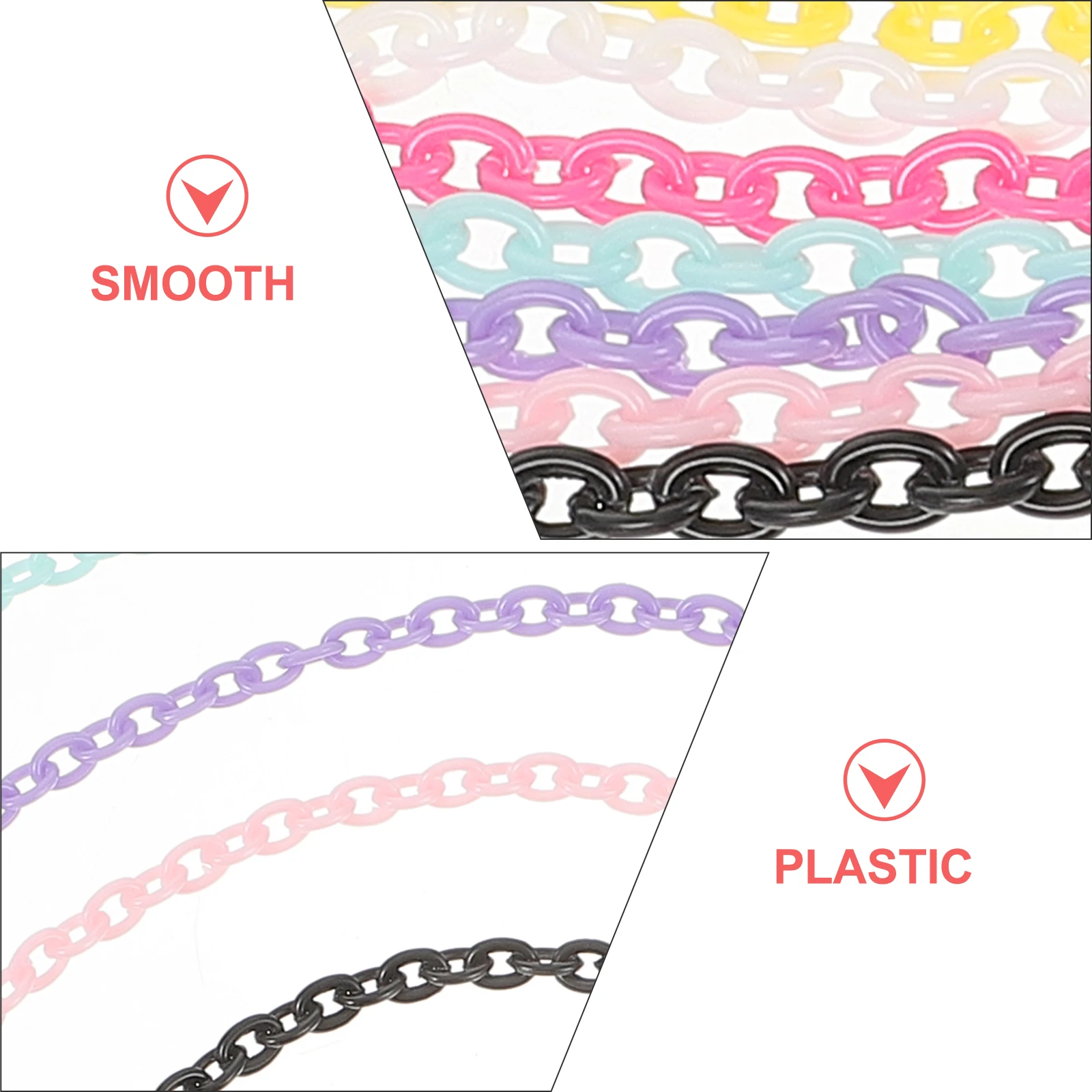 

35 Pcs Colored Plastic Chains Lightweight Portable Anti Accessories Mask Lanyards Glasses Ropes DIY Strings Sun