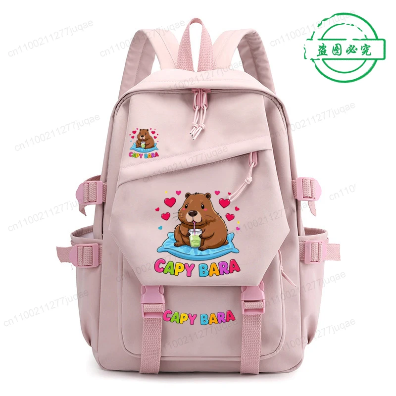 

Capy Bara Drinking Boba Anime Backpack, Fashion Casual Backpack,College Student Schoolbags,back To School Bagpack,anime Mochilas