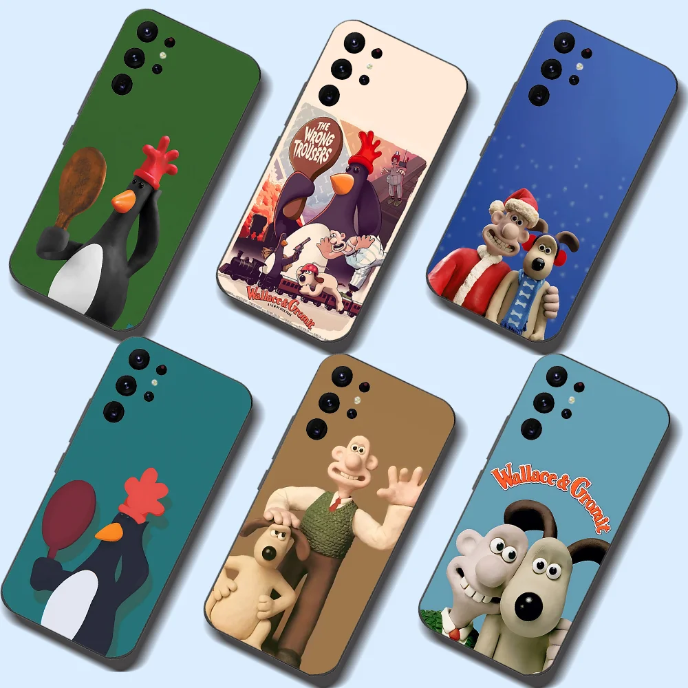 W-WallaceS Cute G-Gromit Phone Case For Samsung Galaxy A52 A12 A51 S21 Edge S22ULTRA S23 S20LITE Plus Ultra Black Cover