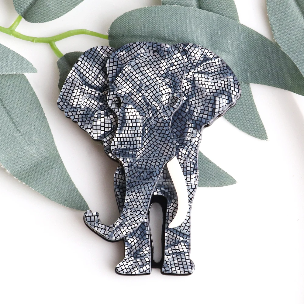FishSheep Fashion Acrylic Large Elephant Brooch Lovely Animal Thailand Elephant Resin Brooches Pins Jewelry For Women Gifts