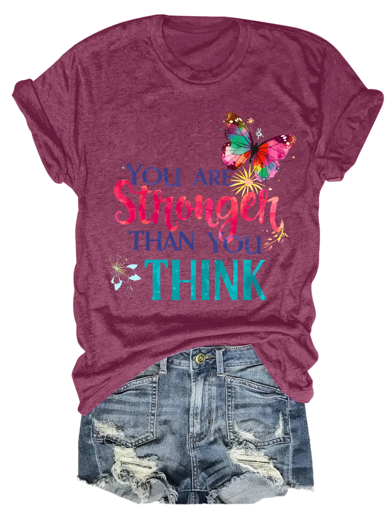 

Women's plus size tank top You Are Stronger Than You Think Suitable for sports and daily wear Sleeveless casual style top womens