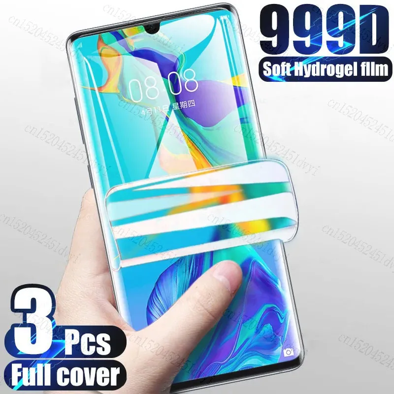 Гидрогелевая пленка с полным покрытием для Huawei P50 P40 Pro Lite E, Защитная пленка для экрана Huawei P30 P20 P10 Lite Pro P Smart Z 2019, пленка, 3 шт.