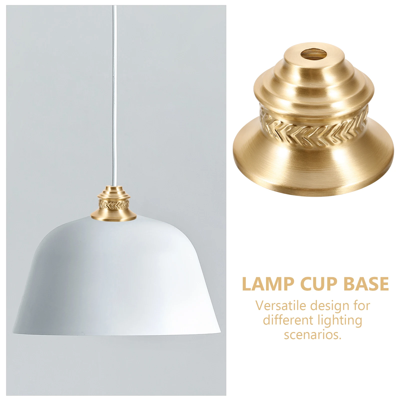

Sturdy Brass Replacement Metal Light Fixture E27 Socket Cup Durable Floor Accessory Wall Ceiling Light Holder Cup Bed Post