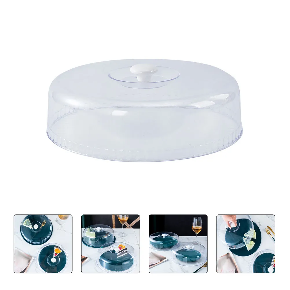 1Pcs Food Cover Transparent Cake Dome Fresh Keeping Plate Cover Splash Proof Dust Insect Proof Versatile Kitchen Gadget
