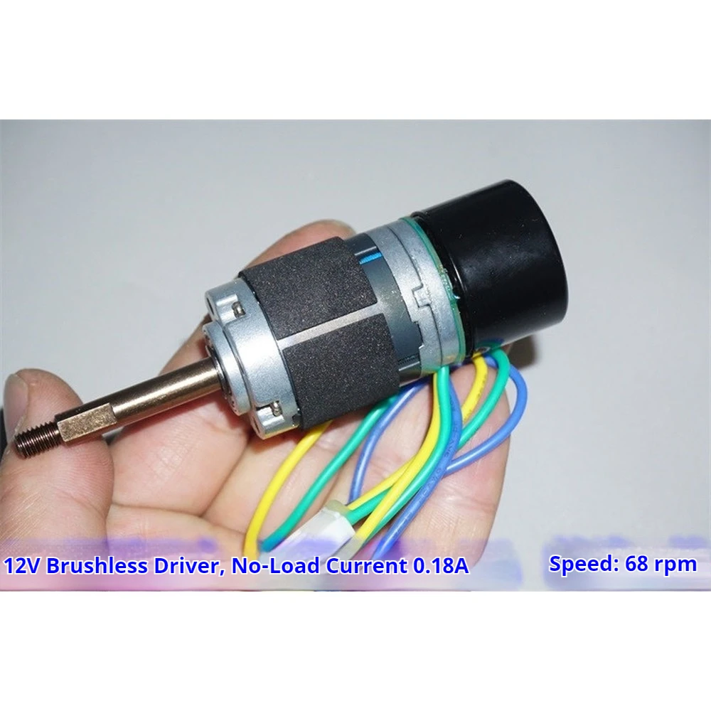 28mm Outer Rotor Brushless Planetary Gear Reducer Motor 12V High Torque All Metal 72:1 Ratio 3‑Stage Gearbox 68RPM Gear Motor