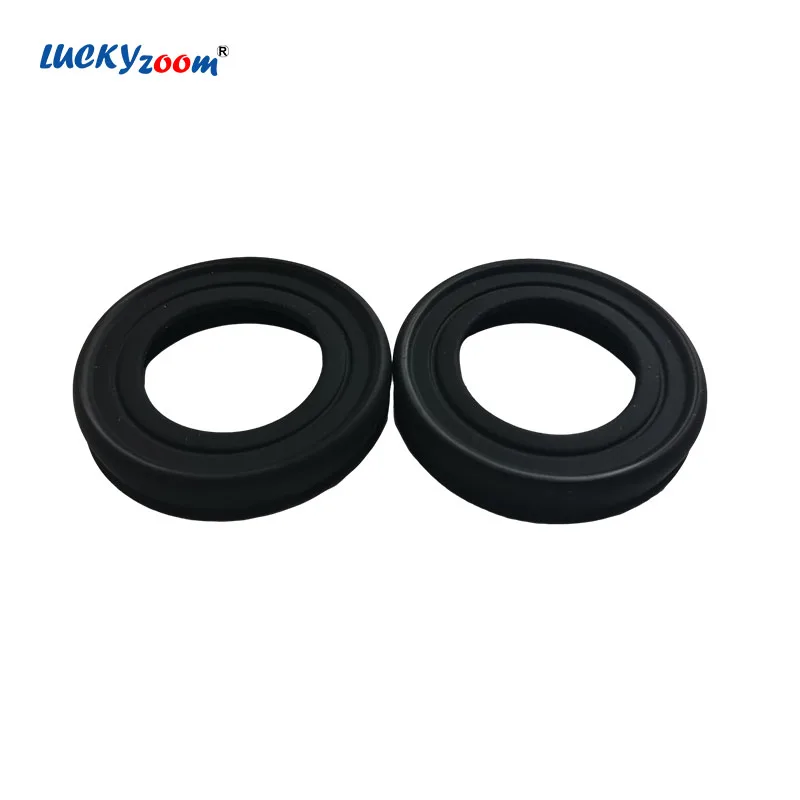 2pcs Black Microscope Eyepieces Cover Flat Eyecaps for Binocular Trinocular Microscopio Eyepieces Foldable Eyeshields Guards