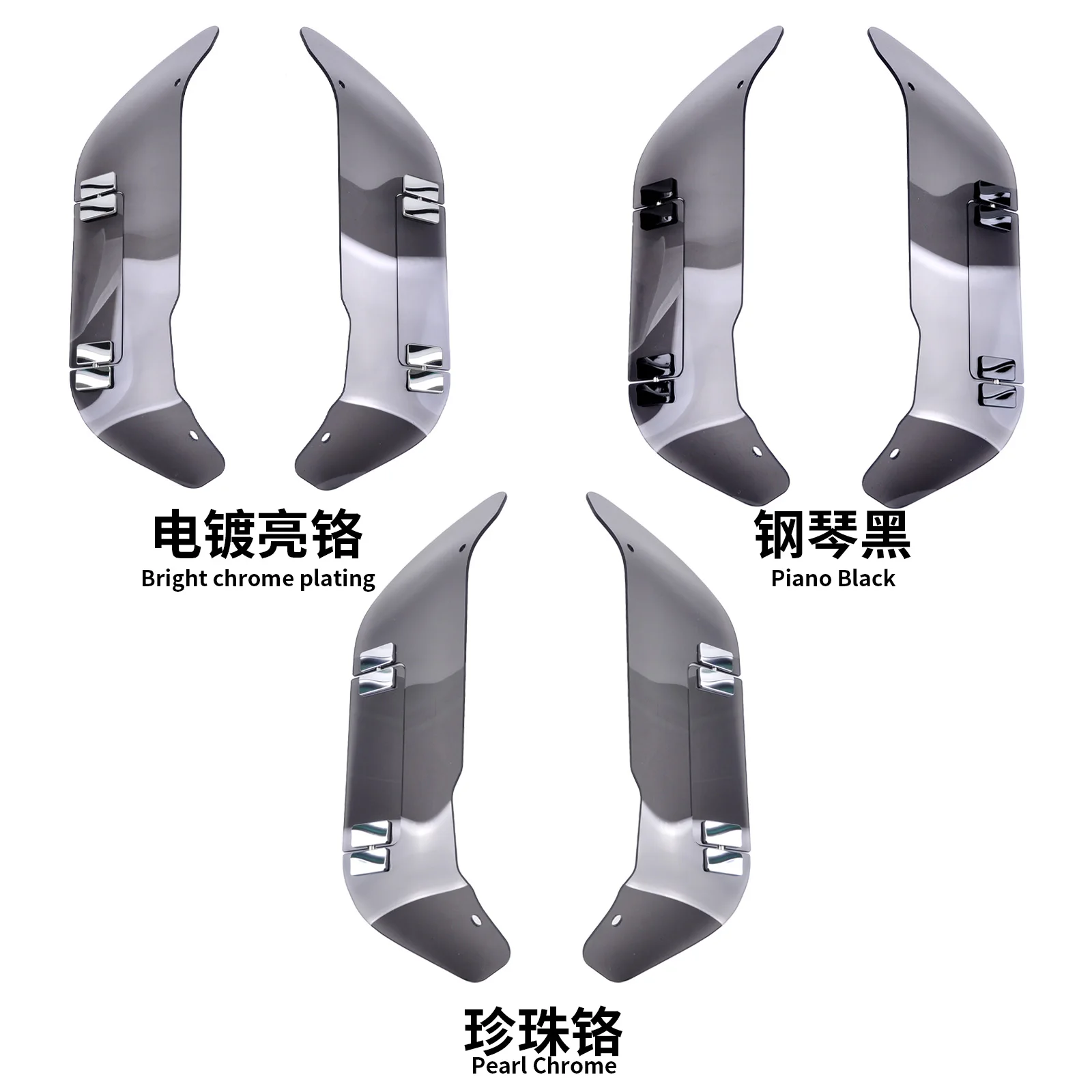 Panical Rauchgrauer Verstellbarer Windschutz Seitenflügel Windabweiser für Honda Gold Wing GL1800 GL1800B F6B 2018-2026 PMMA – Detail 14