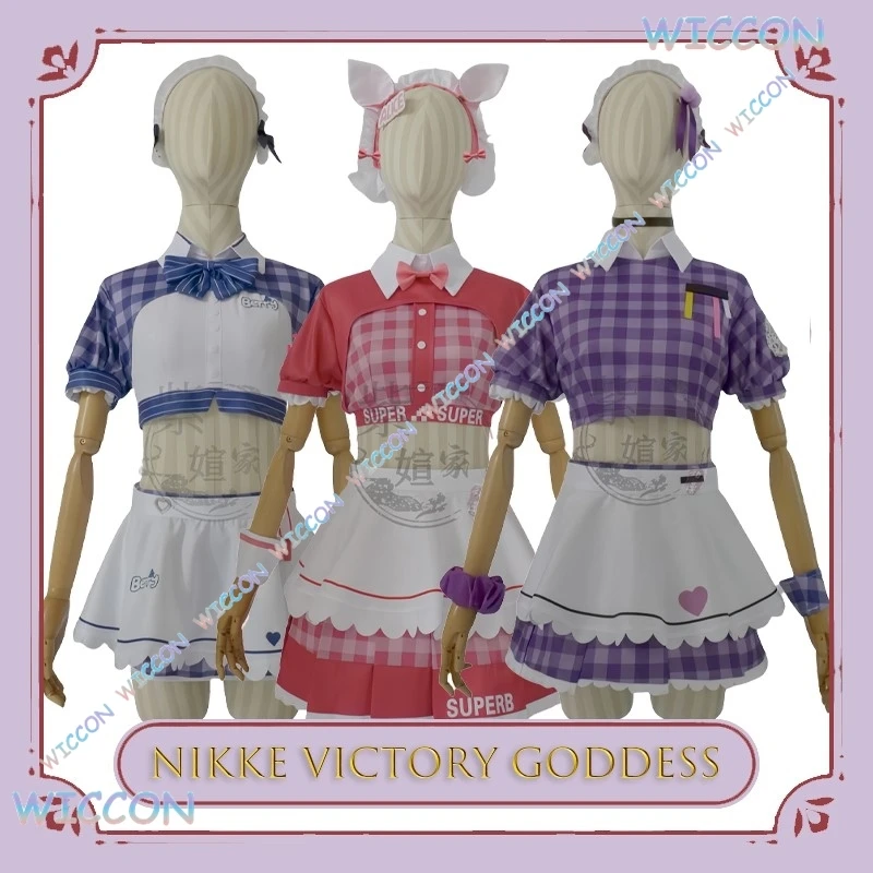 

NIKKE Victory Goddess Crepe Collaboration Alice Naja Tia Maid Косплей Костюм Экипировка Хэллоуин Ролевая Игра Kawaii