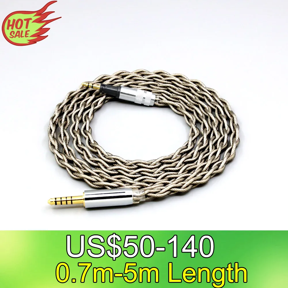 

99% Pure Silver + Graphene Plated Shield Earphone Cable For Sennheiser Momentum 1.0 2.0 Headphone LN008690