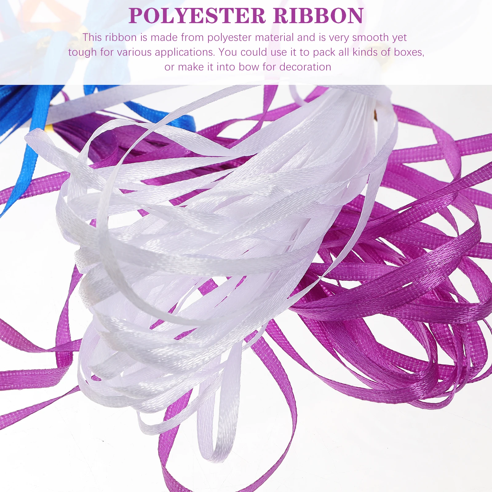 

13 Rolls Thin Colorful Polyester Ribbon for Crafts Gift Wrapping Decorative Ribbons Art Creative Bows Thin Ribbon