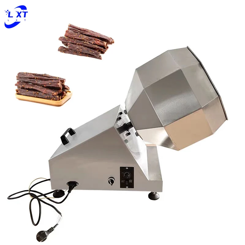 Stainless Steel Automatic Peanut Cashew Nut Snack Flavoring Equipment Octagonal Seasoning Machine