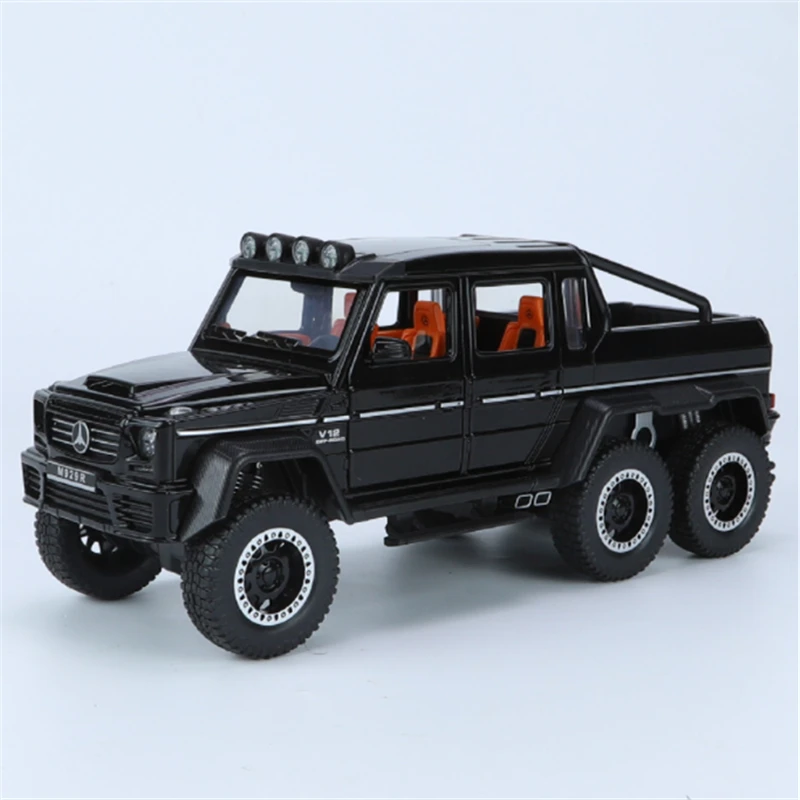 1:20 G65 G63 6*6 Reifen Legierung Auto Modell Druckguss & Spielzeug Metall Geländewagen Auto Modell Sound und Licht Simulation Kinder Geschenke
