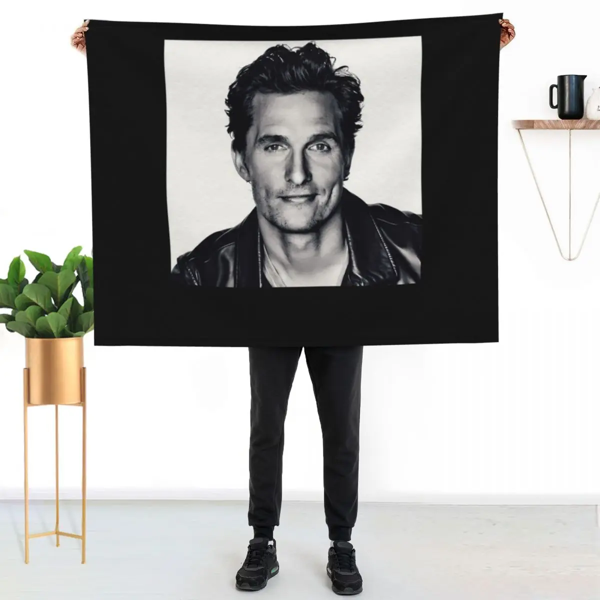 Matthew McConaughey Throw Blanket blankets ands christmas gifts Luxury Designer warm winter Travel Cute Plaid Blankets