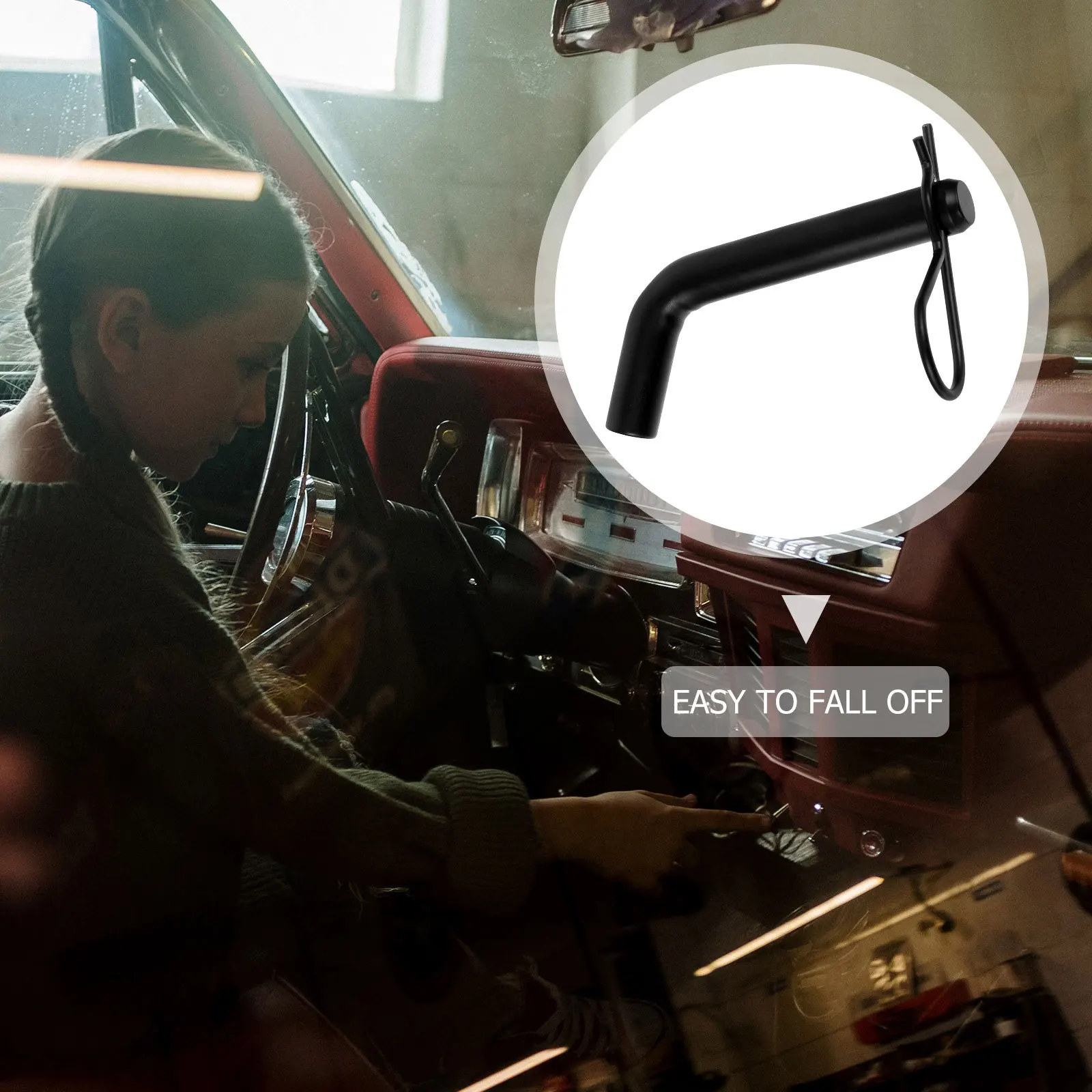 

5/8" Trailer Hitch Pin Locking Anti-Theft Straight Hitch Lock For Towing Receiver Dustproof Weather Resistant Trailer