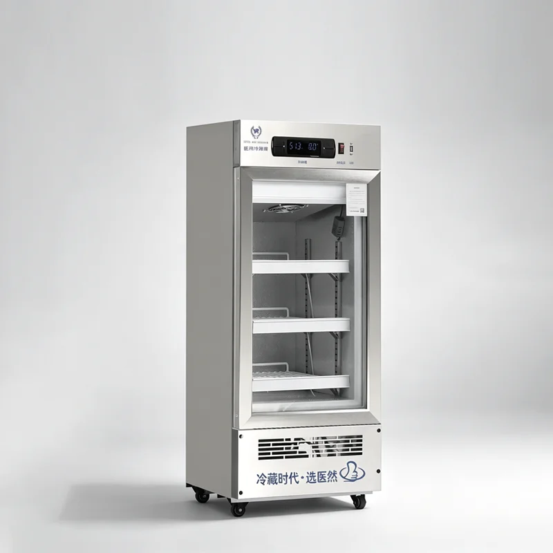 

Suitable for all new smart devices2-8℃ 32L Stainless Steel Upright Biomedical Refrigerator, Heated Glass Door