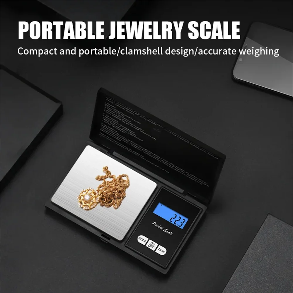 Digital Scale Jewelry Mini Stainless Steel 100g/0.01g Electronic Scale Digital Pocket Scale Gold Gram Balance Weight Scale