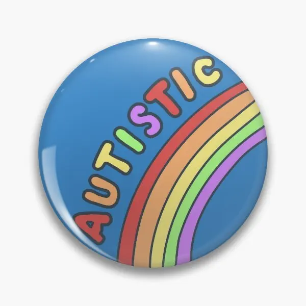 Autistic Rainbow  Soft Button Pin Hat Clothes Brooch Creative Lover Metal Jewelry Decor Funny Cartoon Badge Cute Lapel Pin Gift