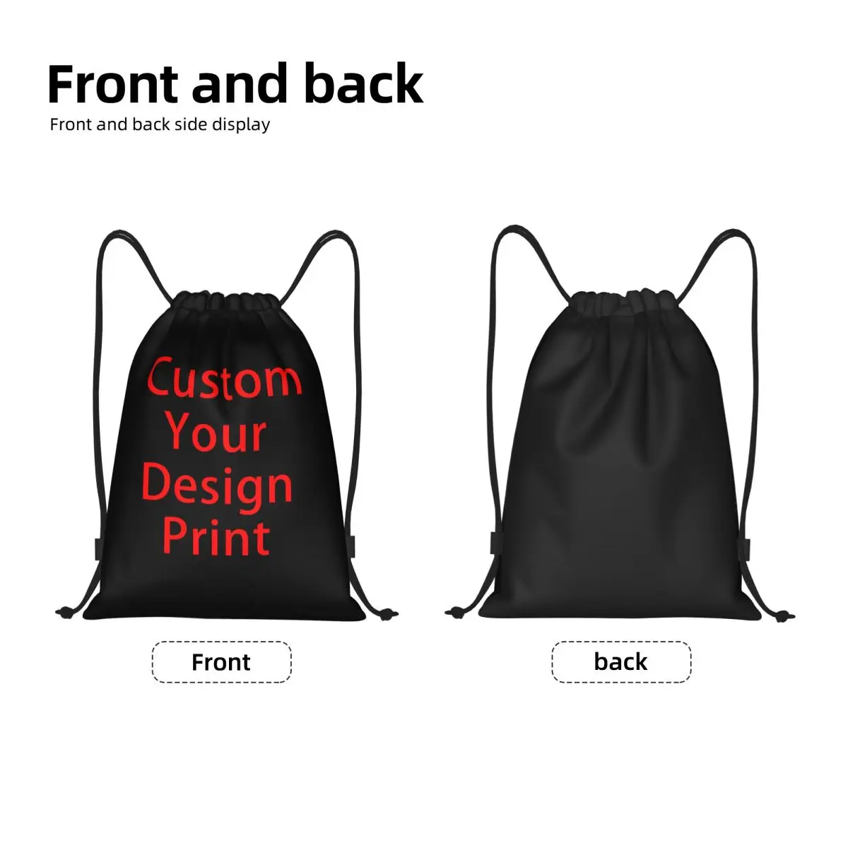 Custom Your Design Drawstring Bags for Shopping Yoga Backpacks Men Women Customized Printed Sports Gym Sackpack