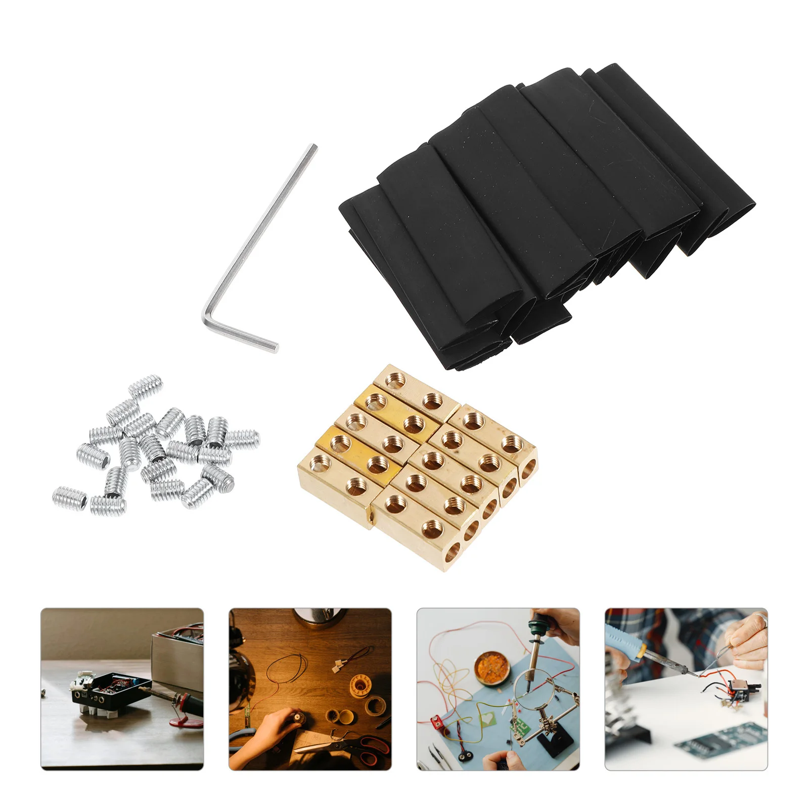 

20Pcs Waterproof Copper Terminal Connector Quick Splicing Wire Connector Kit High Conductivity Electrical Block