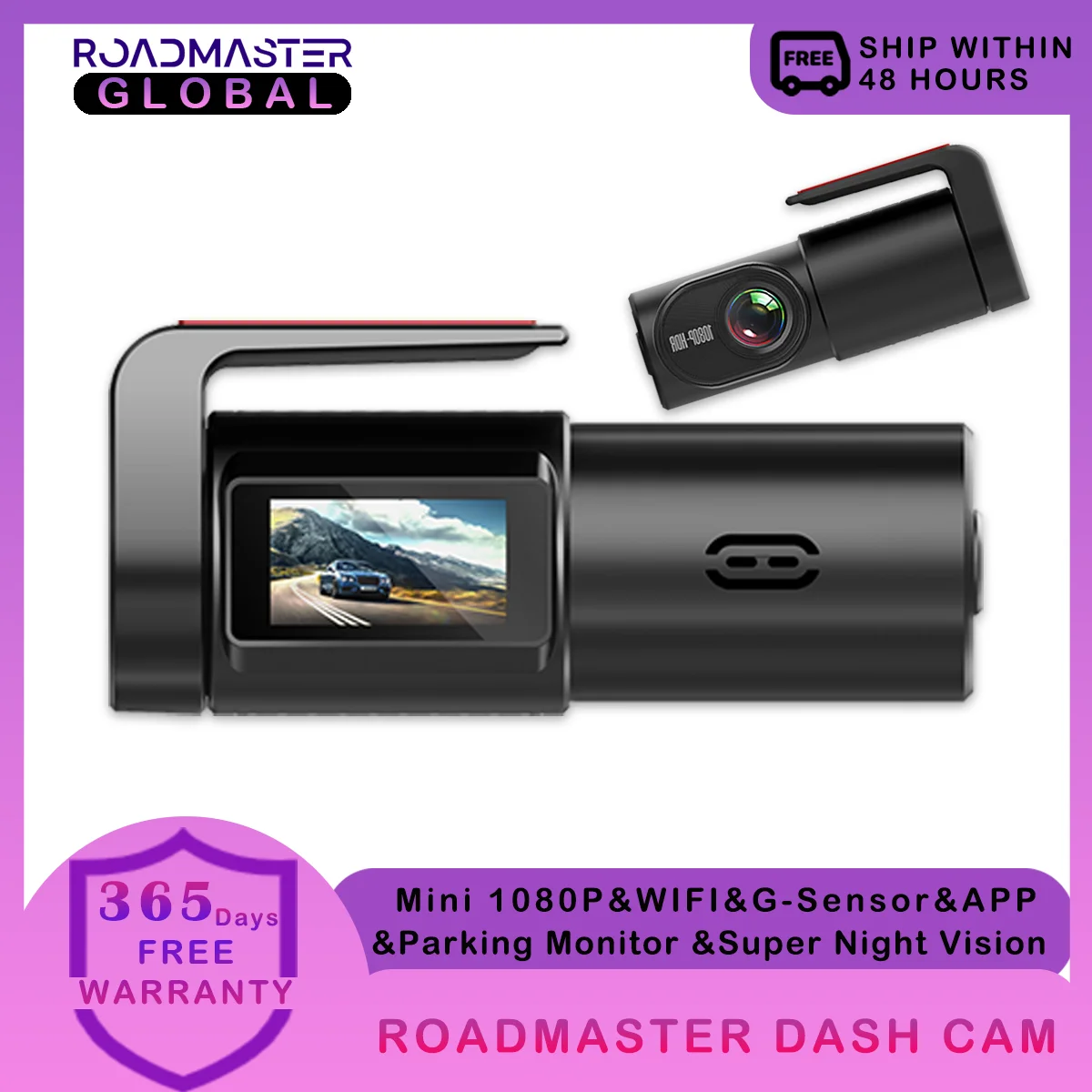 

FHD 1080P WiFi Dash Cam Mini Car Camera G-Sensor Night Vision Smart Parking Monitor