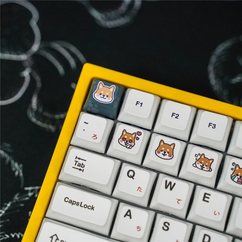 PBT 116 Keys Dog Theme XDA Keycap Full Set Dye Sublimation for Key Caps For Cherry MX Keyboard Keyboards Accessories Whi image 4