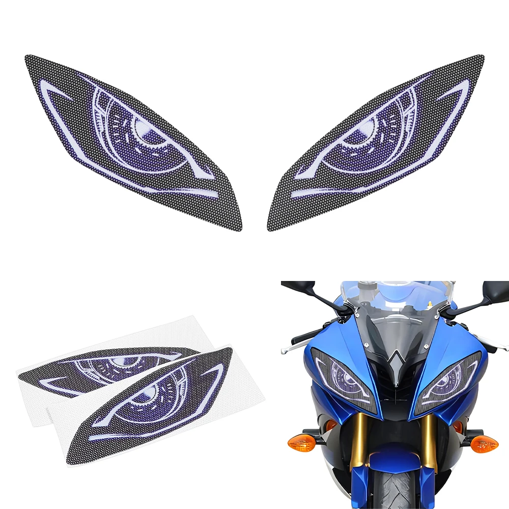 For Yamaha YZFR6 YZF-R6 YZF R6 2006-2016 Motorcycle Front Fairing Headlight Sticker Head Light Guard Film Eye Decal