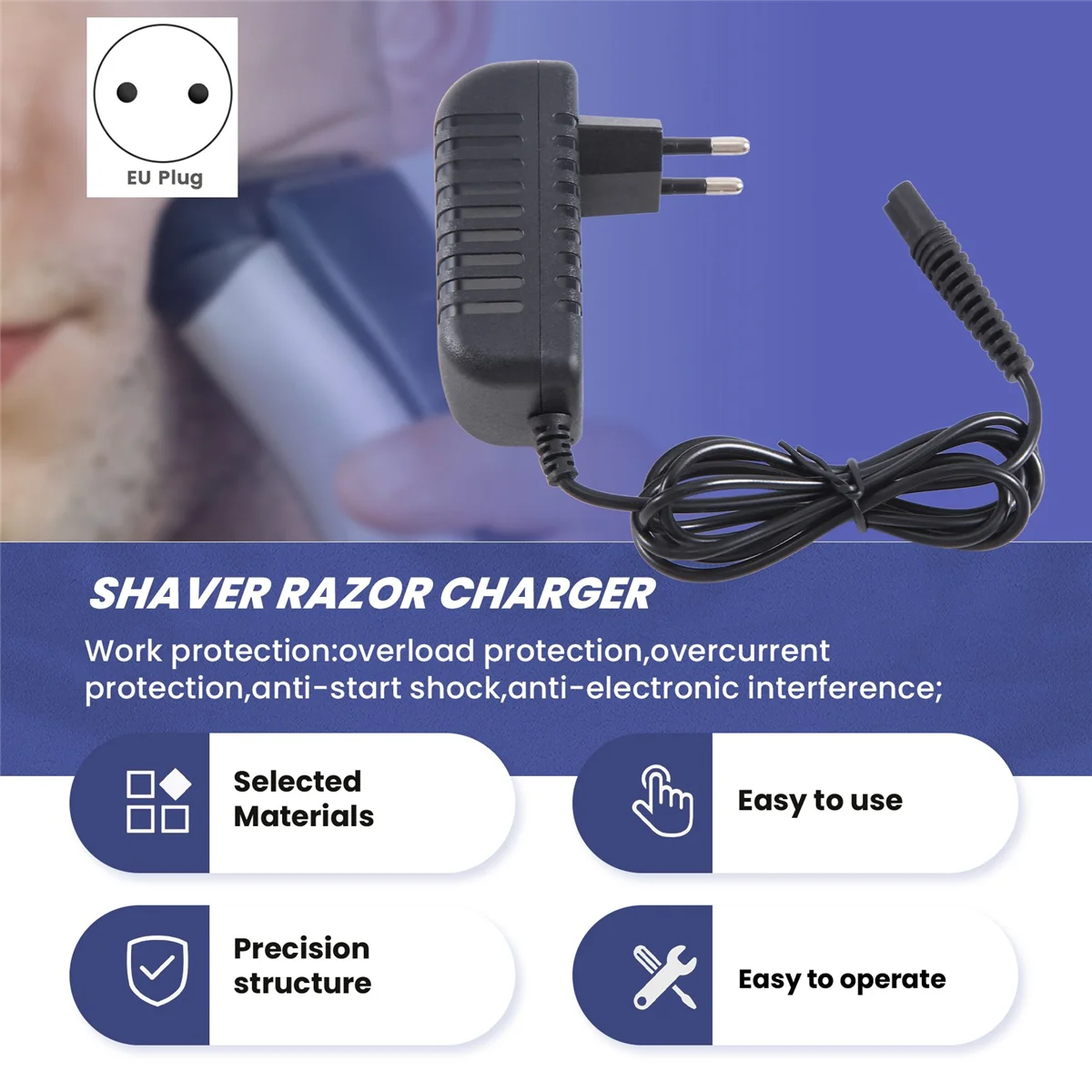 Charger 12V Power Supply Charging Cord Replacement Electric Shaver Charger For Beard Trimmer Series Z20 Z30 Z4 For Models 380 4