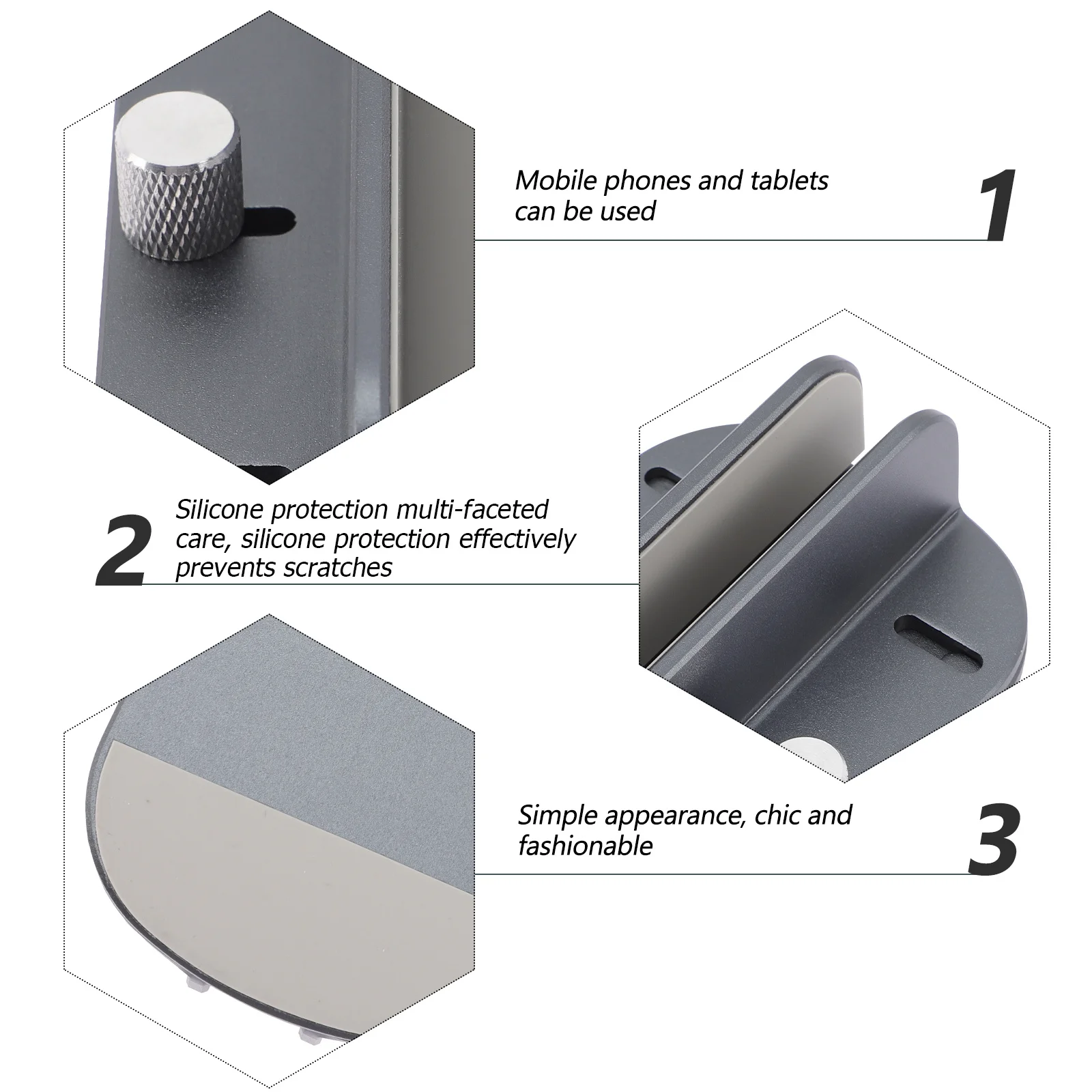 

Vertical Stand Adjustable Desktop Storage Holder For Laptop Phone Non-Slip Base Space Saving For Home Office Dorm Use