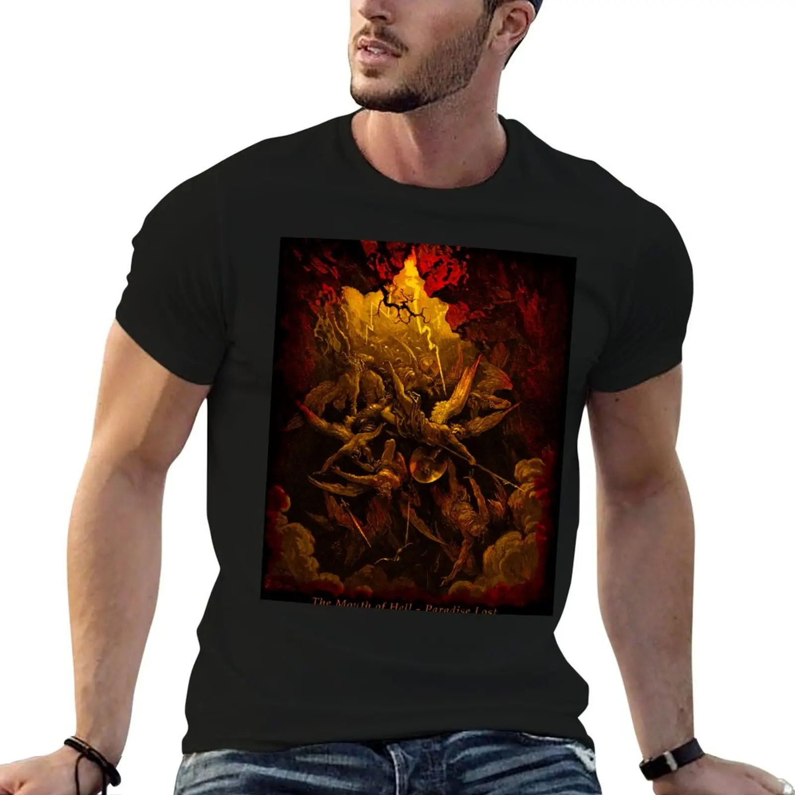 

Lithograph Copy - Gustave Doré - Paradise Lost - The Mouth of Hell John Milton T-Shirt man t shirt graphic T-Shirt