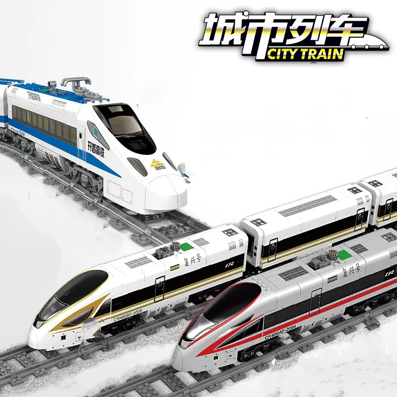 

Серия поезда Kai Zhi Fuxing & Harmony, электрический поезд, детские строительные блоки, образовательная сборная игрушка в подарок 98227-98229