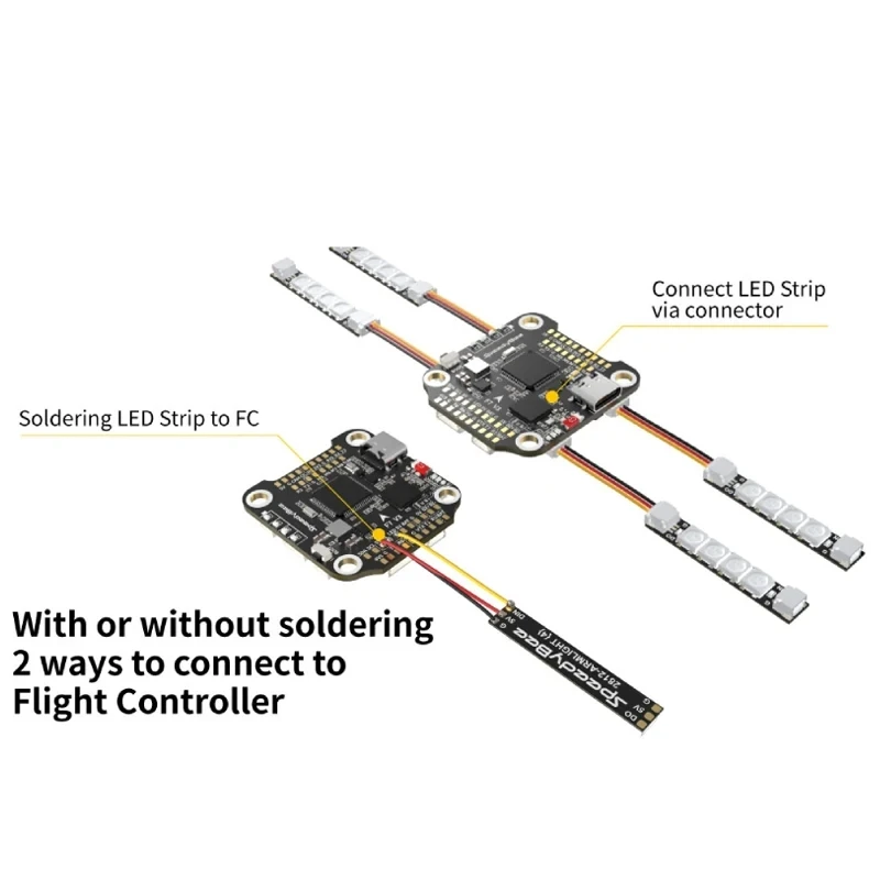 4PCS Speedybee Programmable 2812 Arm LED Light 5V RGB for RC FPV Racing Freestyle Whoop Drone Quadcopter Runcam