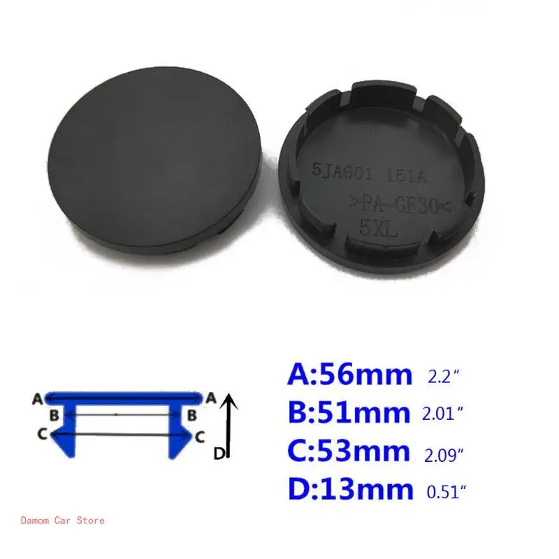 4 stks/set Zwart/Zilver 56mm Auto Naafdeksel voor Velg ABS Caps Universele Auto voor velg Center Wieldop Voertuig