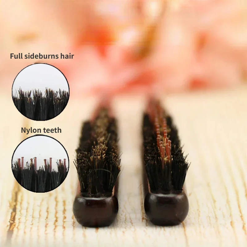 1 pc Natural Boar Bristle Hair Fluffy Comb Wood Handle Hair Brush Anti-static Barber Hair Comb Salon Hairdresser Styling Tool