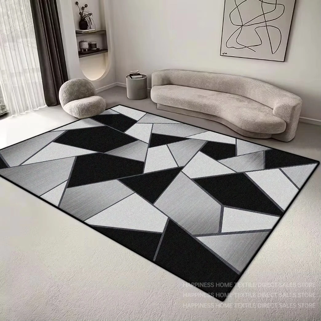 Nordic Style Geometric Carpet for Living Room Minimalism Decoration Bedroom Large Rugs Office Area Non-slip Washable Floor Mat