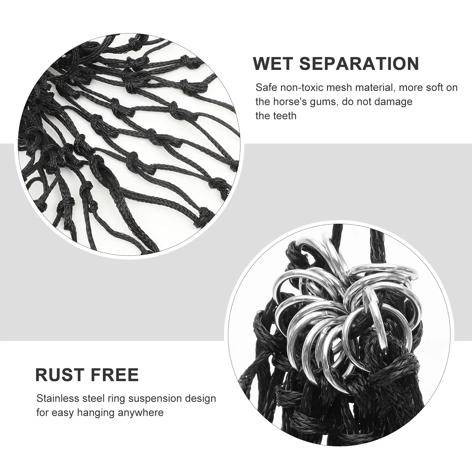 

Horse Hay Net Large Capacity Slow Feeder Bag Hanging Design Easy Storage Woven PP Material Durable Pet Supplies Straw Pouch