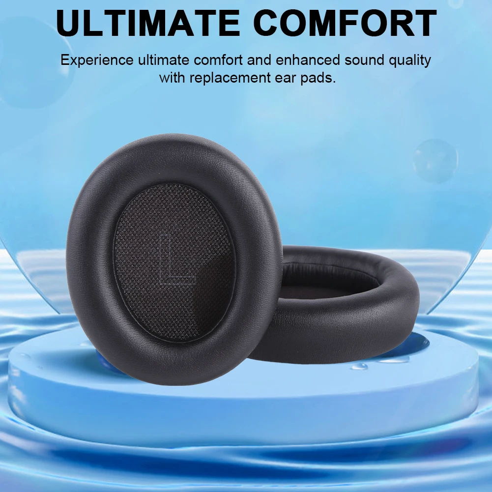 Ear Pads Protein Leather Headphone Ear Cushion Memory Foam Comfortable Ear Cushions for Anker Soundcore Life Q10 Headphones