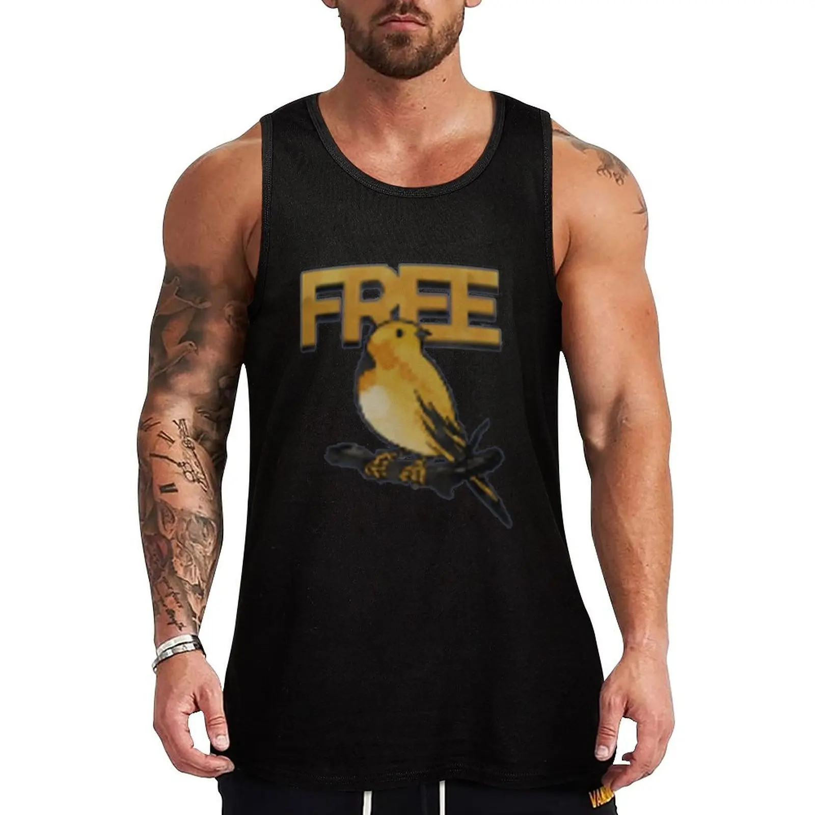 

Alex Chen Bird Shirt Tank Top t-shirt for man Man gym clothes gym accessories man Men's gym clothing