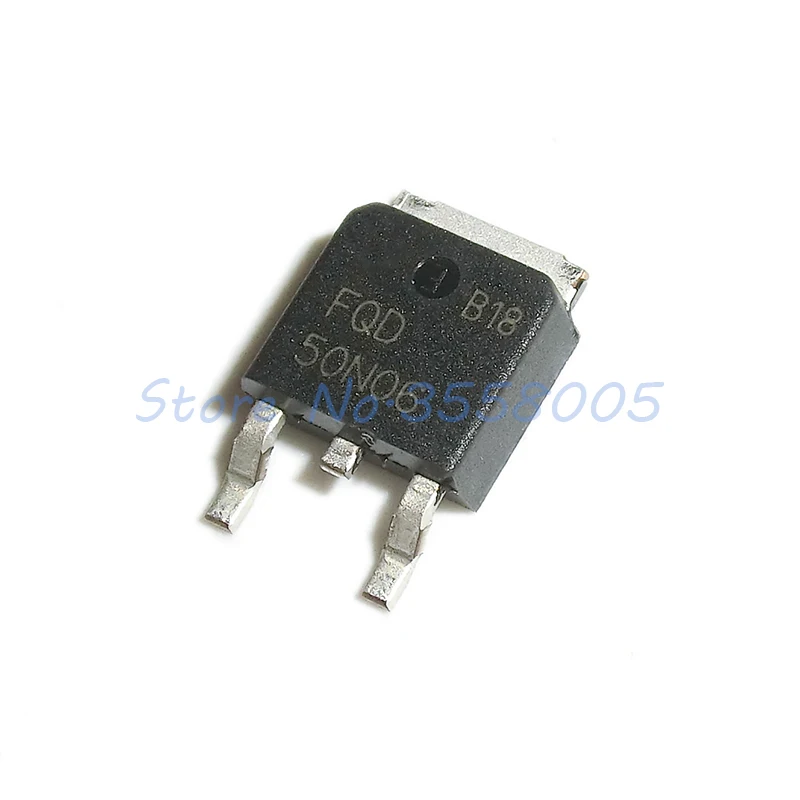 10PCS FQD50N06 N-Channel MOSFET Transistor 50N06 50A 60V TO252