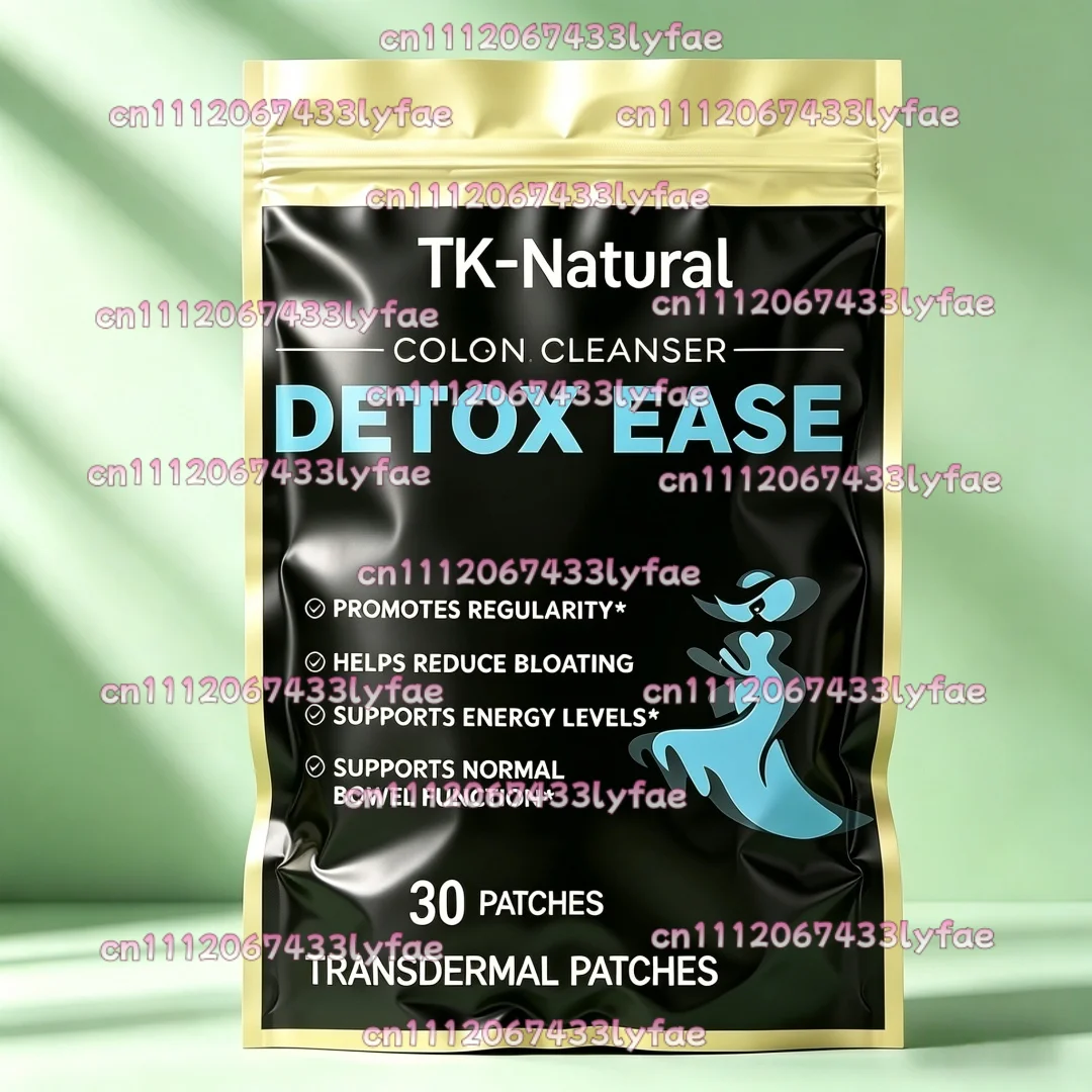 30 Patches Colon Cleanse Transdermal Patches for Women & Men with Psyllium Husk, Senna Leaf & Probiotics - Weight Loss