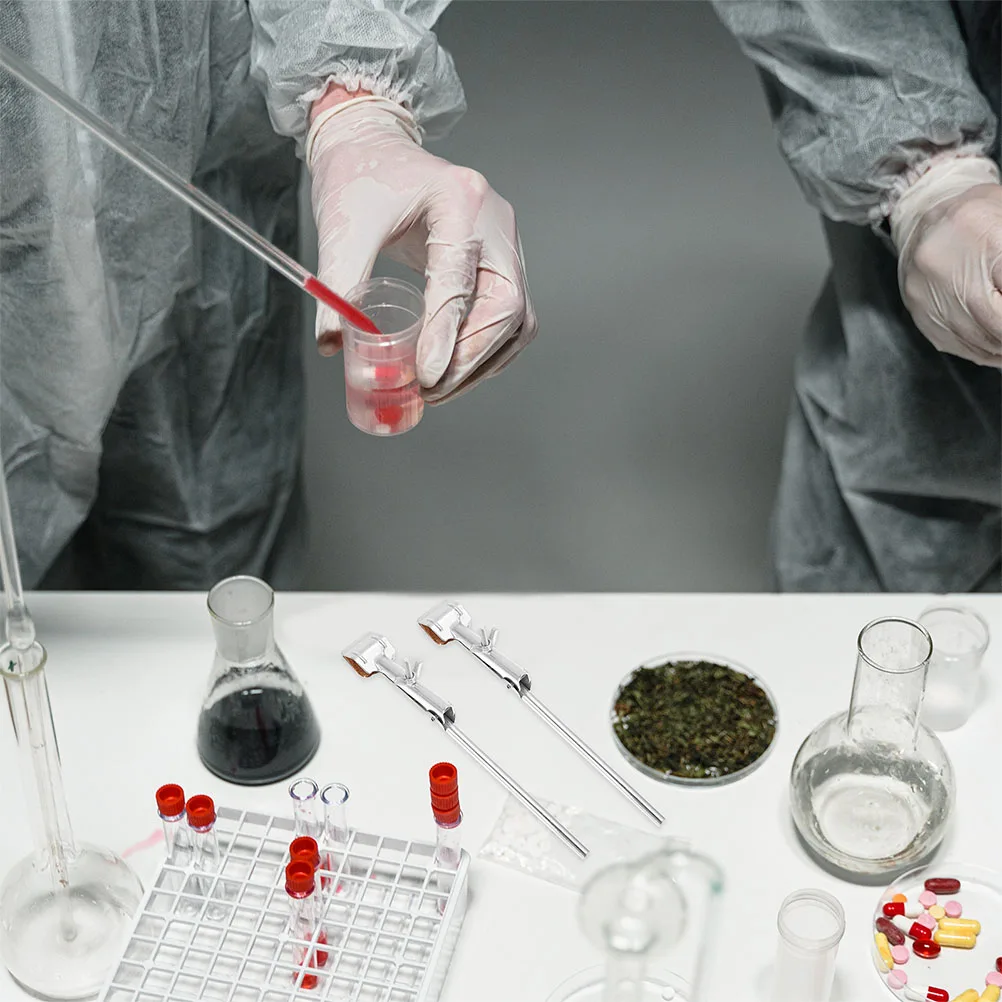 

2pcs Test Tube Clamp Iron Stand Holder Lab Clamps Flask Bracket Rust Resistant Lightweight Portable Lab Supplies Test Tube Clip