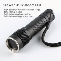 Convoy S12 with 3*UV 365nm LED,UVA 21700 Ultraviolet flashlight,torch