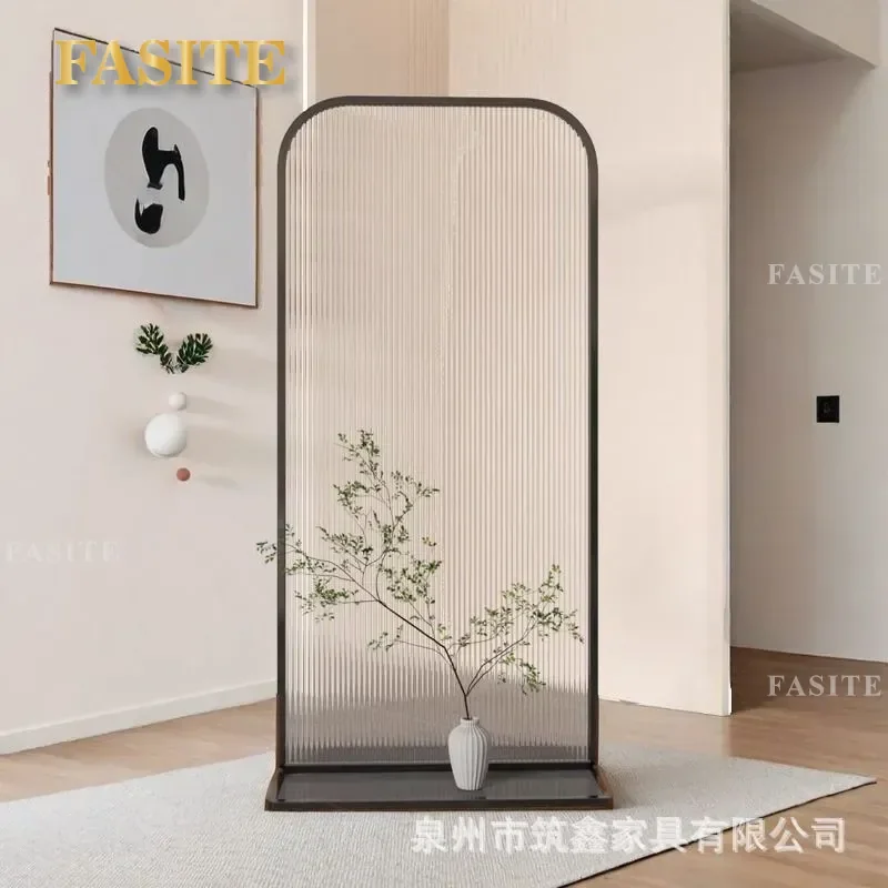 For Bathroom Shower Partition Tempered Changhong Glass Arc Wave Screen Dry Wet Separation Light Luxury Simple Waterproof