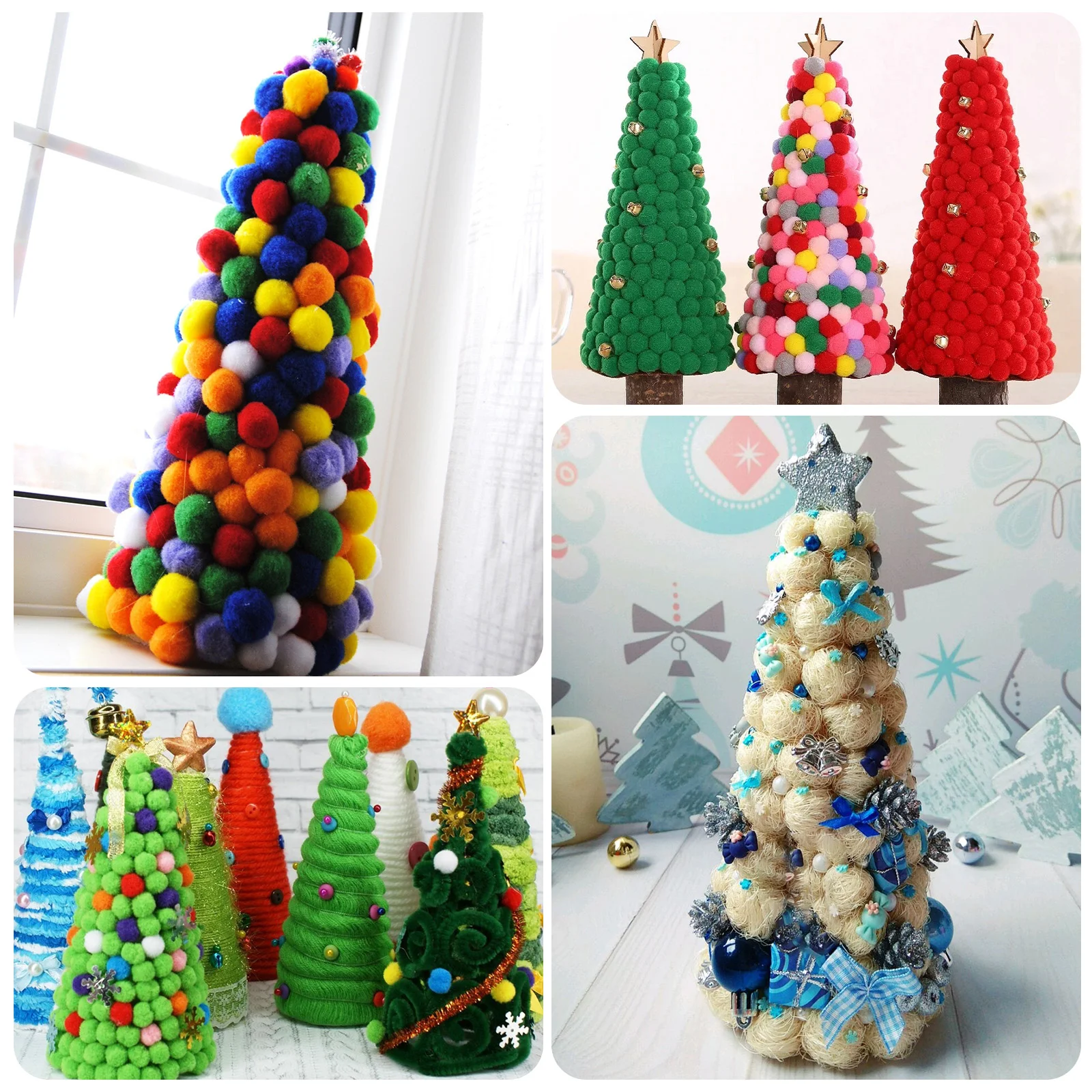 2pcs Handmade White Solid Cone Children DIY Craft Cone Accessories Home Cone for Christmas craft ornament