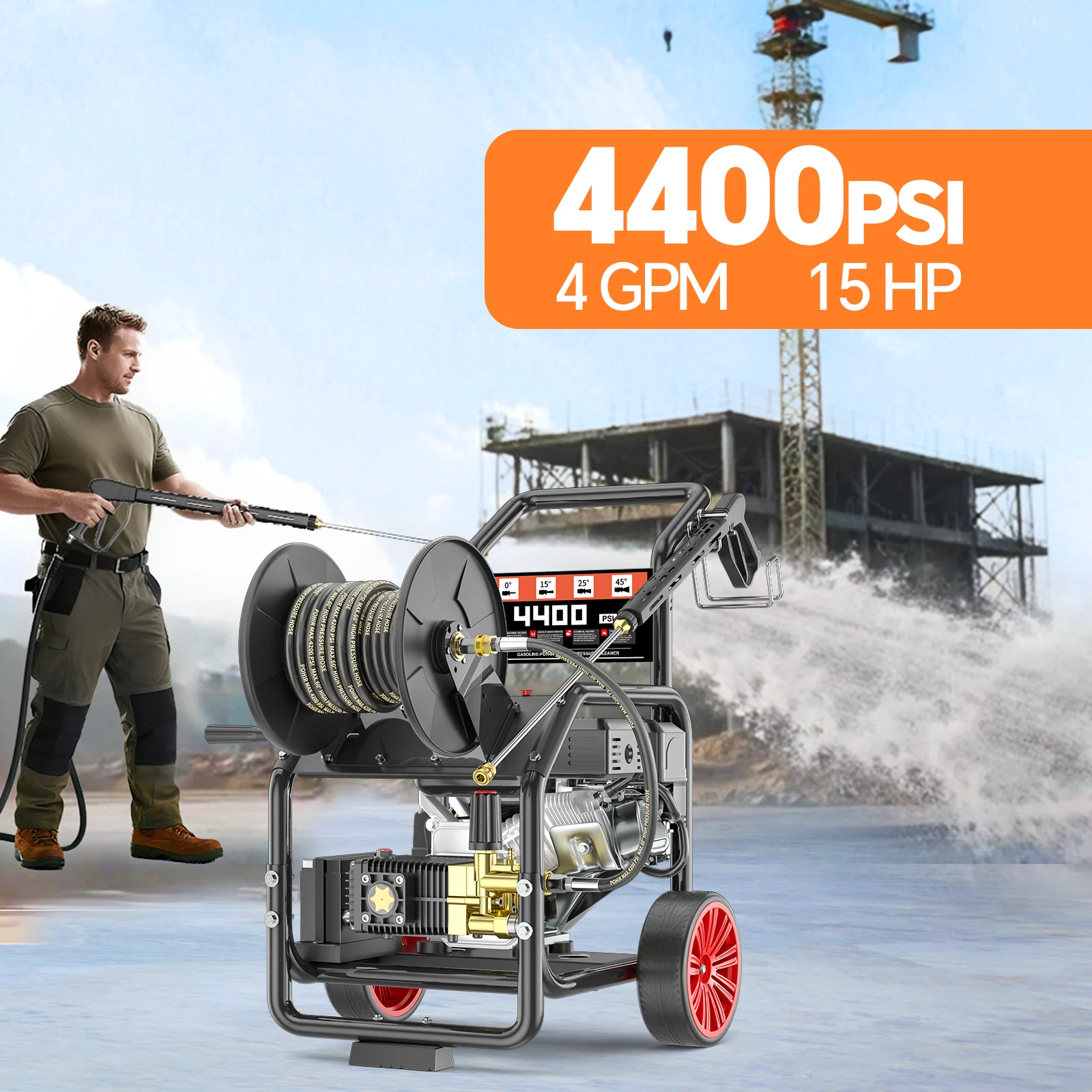 Hot Selling Commercial Industrial Factory Direct Sales 4400psi High Pressure Washing Machine