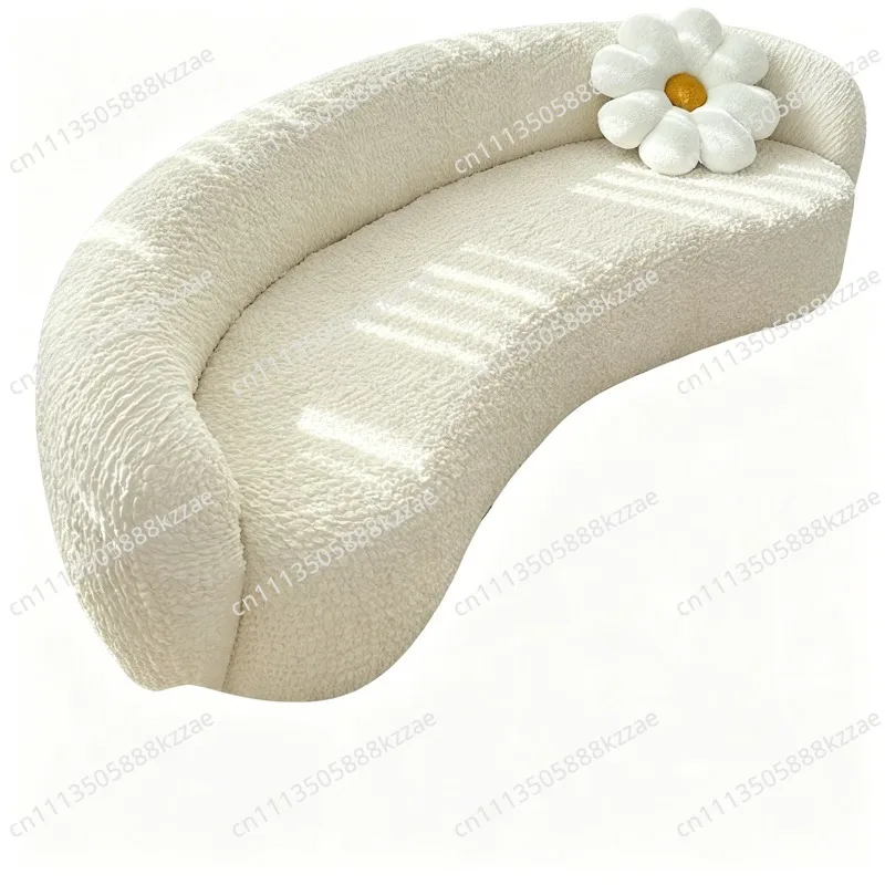 Solid Color Curved Sofa Cover Arc Stretch Semi-Circular Curved Sofa Cover Shaped Couch Protector Sectional Sofa Slipcover