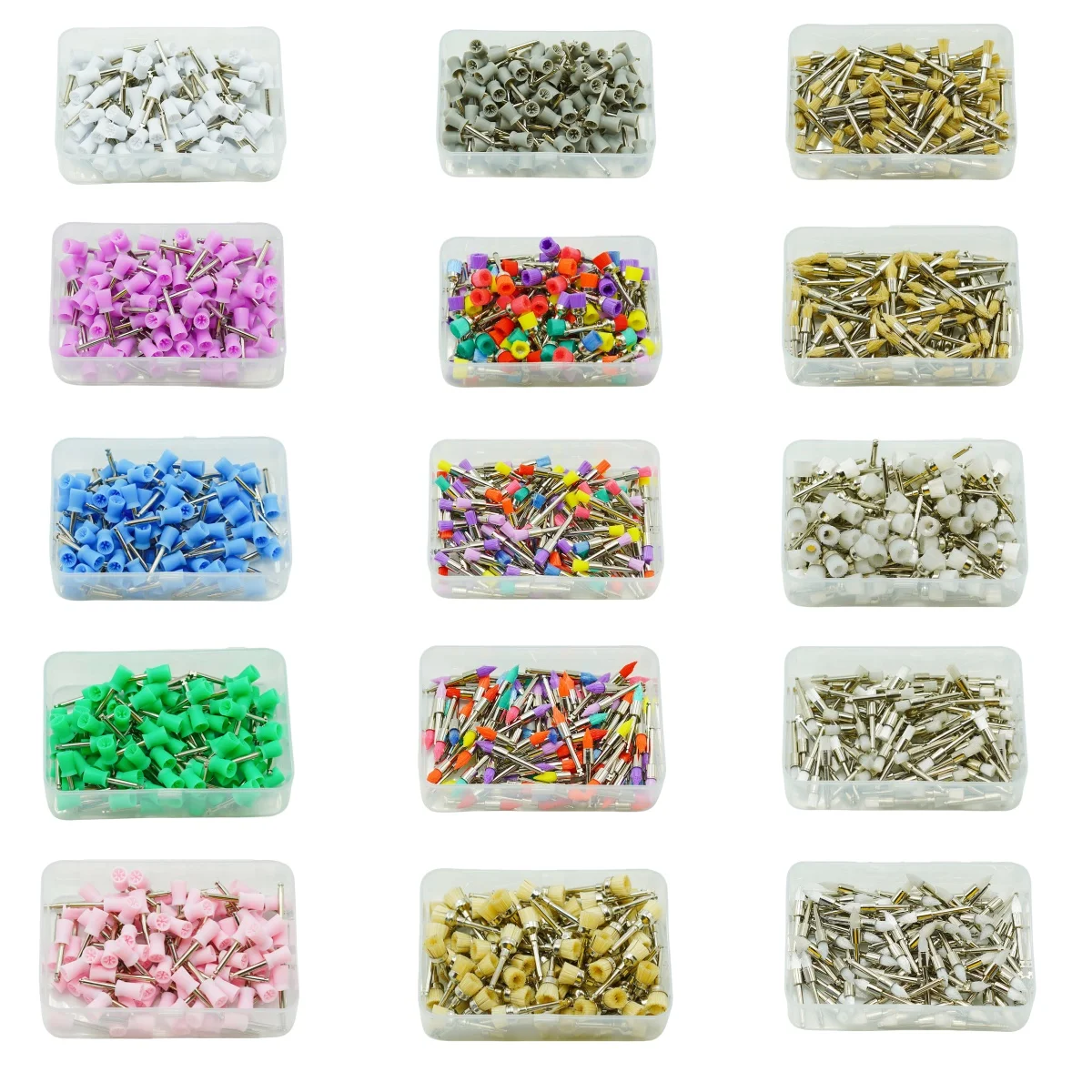 50 stücke/100 stücke Dental Nylon Polieren Pinsel Schüssel Form Zahnarzt Prophy Pinsel Prophylaxe Pinsel für Contra-Winkel handstück – Detail 14