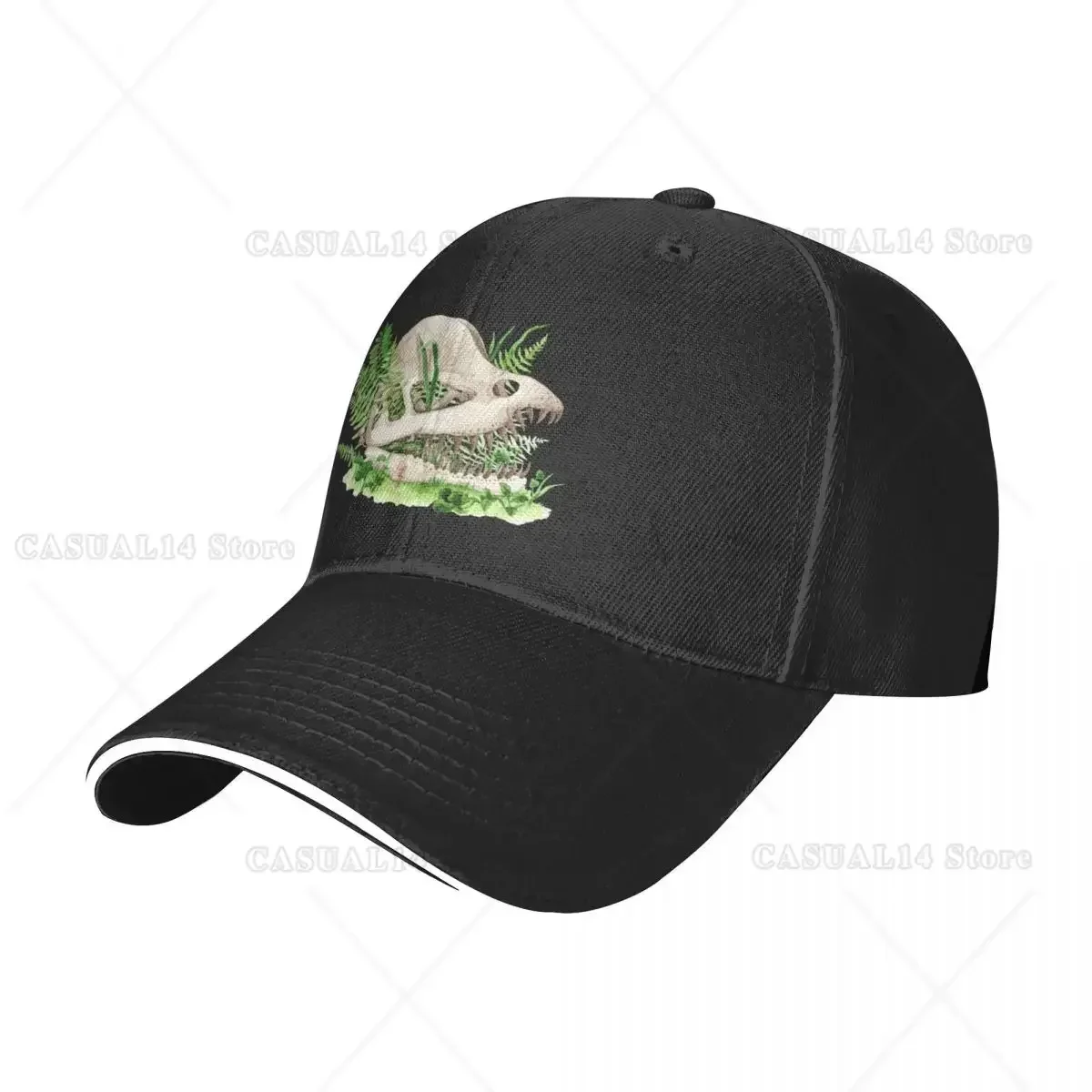 Dilophosaurus Skull Wild Plant Baseball Cap Fashionable Dad Hat Brand Man Cap Women Men