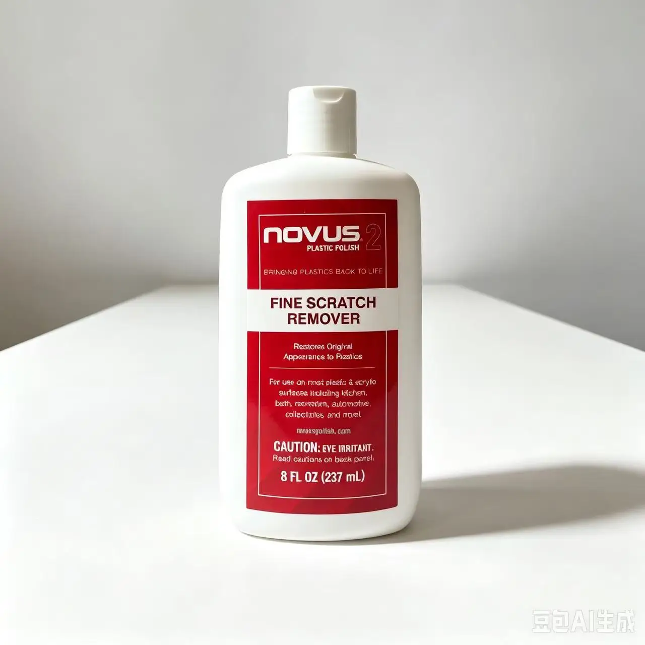 NOVUS 2 Plastic Polish Fine Scratch Remover 237ml Restore Hazy Faded Acrylic Plastic Surfaces Fine Scratches Repair Polish Liqu