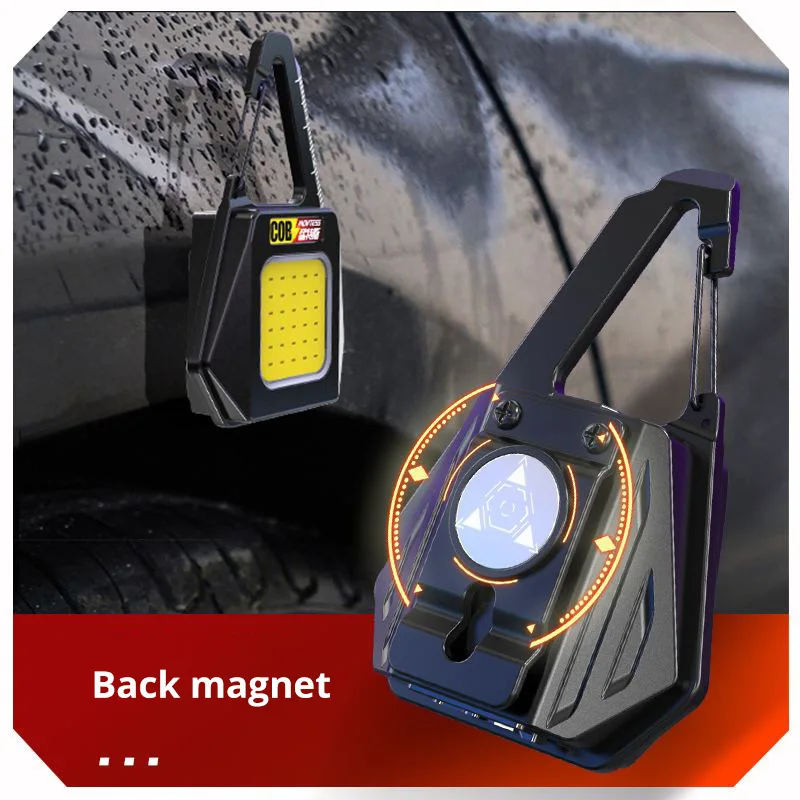Multi-Functional, Ultra-Bright Work Light, Rechargeable, Mini, Outdoor Portable Keychain Camping Light for On-the-Go Use